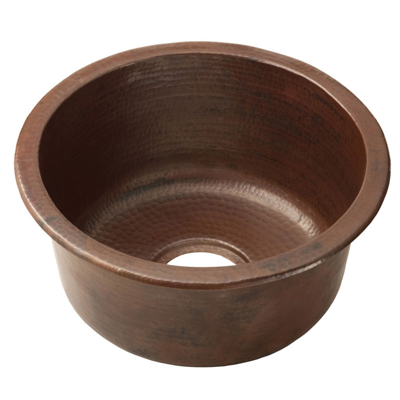 Redondo Grande 18" L x 18" W Kitchen Sink, Antique Copper