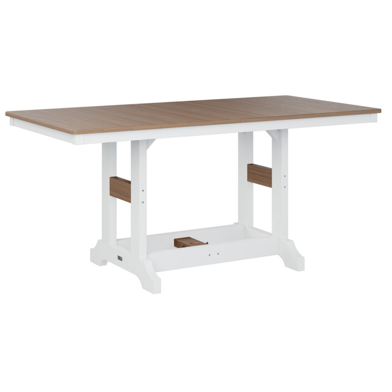 Table de salle à manger rectangulaire de 66 po Berlin, Acajou antique, H 30,87 po x l 66 po x P 33 po