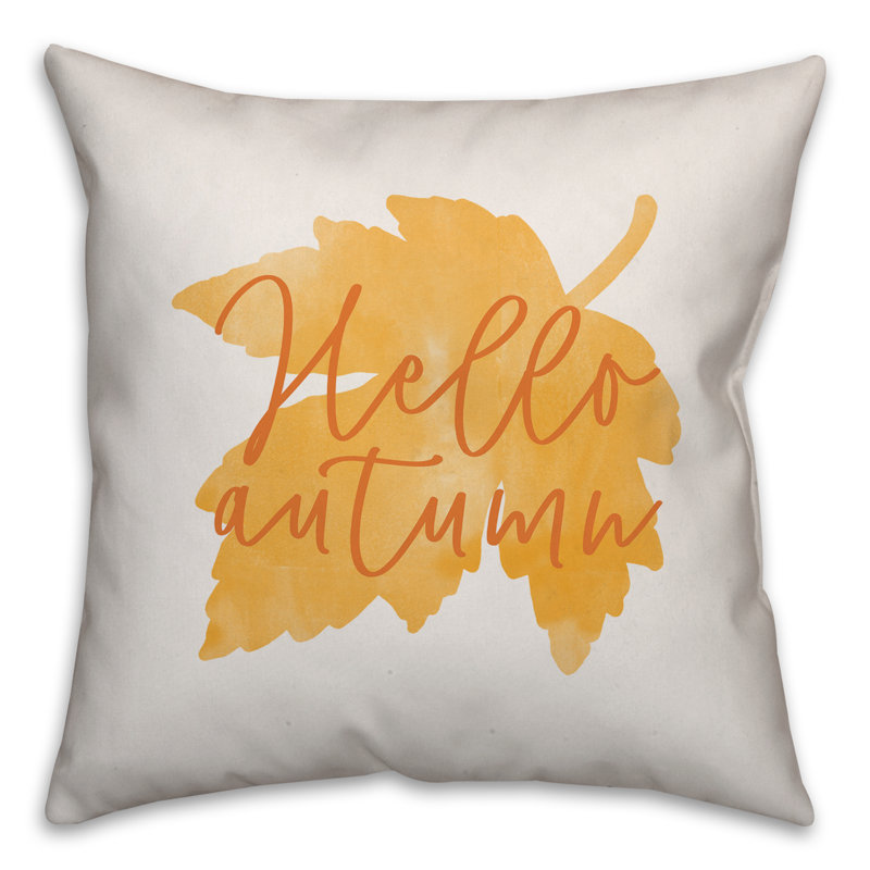  Housse de coussin Hello Autumn, 16 po x 1 po