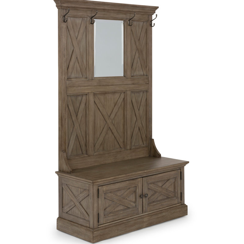 Rentschler Hall Tree 45'' Wide with Bench