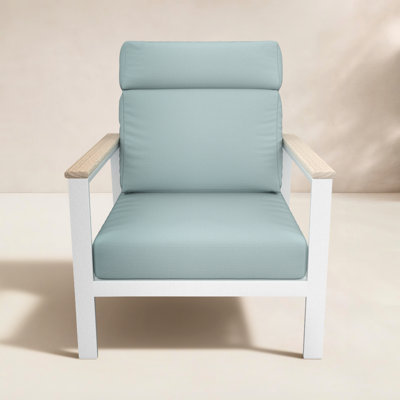 Townsend Metal Outdoor Lounge Club Chair With Sunbrella Cushion