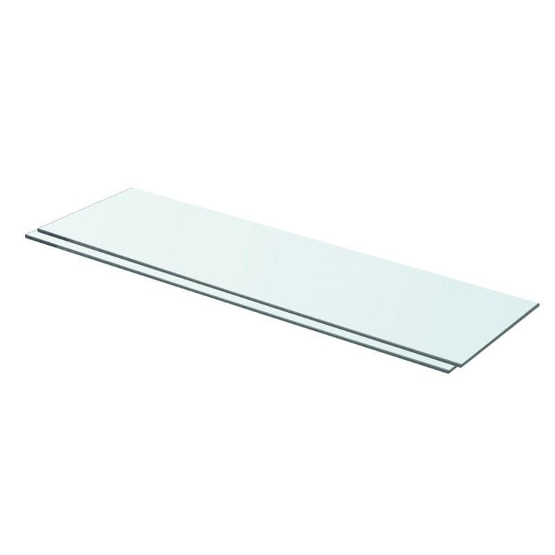 Wall Shelf Floating Shelf Display Shelf Wall Mounted Tempered Glass, 0.31" H x 27.6" W x 7.9" D
