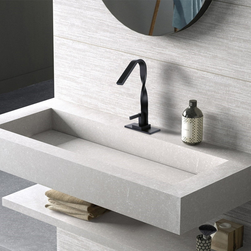 Single-handle Bathroom Faucet, Matte Black