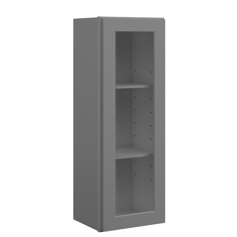 Armoire murale de style Shaker gris prêt à assembler 15 po x 12 po x H 36 po Homeibro Cozy Design, gris