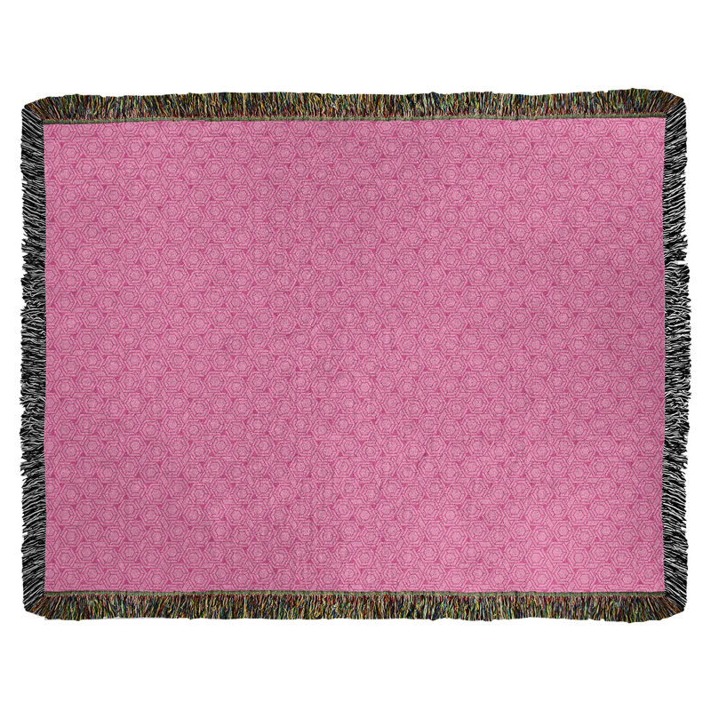 Couverture tissée hexagonale Katelyn Elizabeth, l 37 po x L 52 po, Rose clair