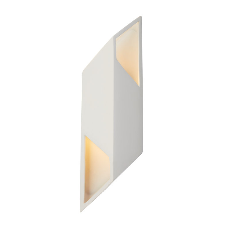 Applique murale 1 lumière DEL Bary, H 17,5 po x l 5,5 po x P 3,75 po, Bisque