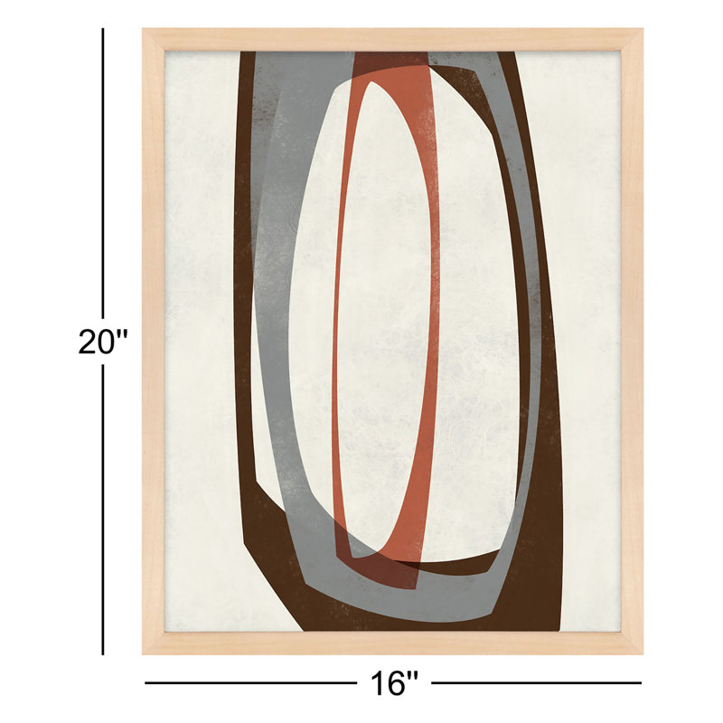 Orbit 5 Painting by Jacques Pilon, 20" H x 16" W, Maple Framed