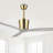 54" Solid Wood 3 - Blade Plating Gold Propeller Ceiling Fan With Remote Control Without Lights-154519381