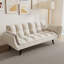 57 pouces convertible beige, confortable pour appartement, 2, réglable, facile à assembler, chambre à coucher, velours doux avec deux postures multiples,-1459835774