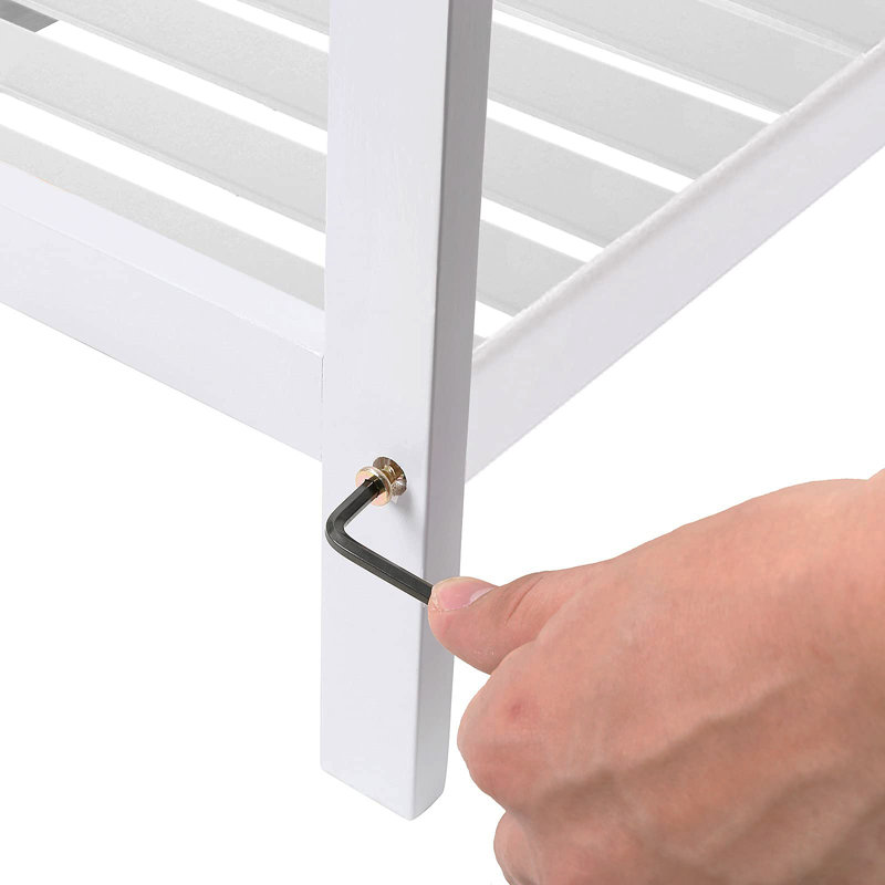 Sanibel 6 Pair Shoe Rack, White
