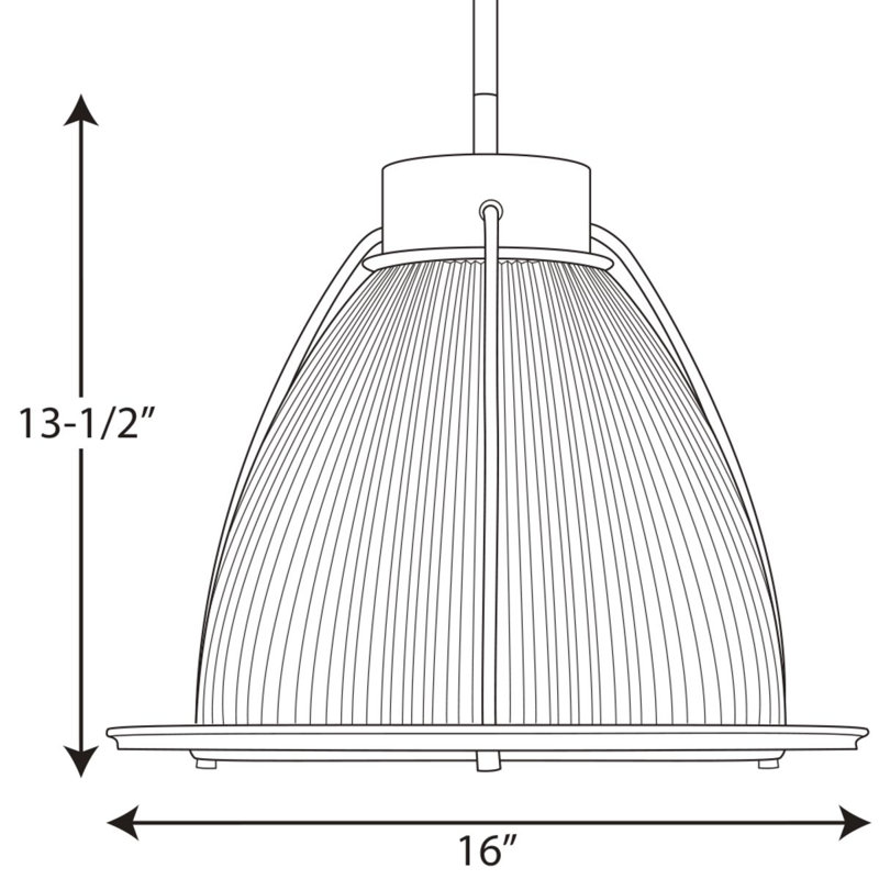 Luminaire suspendu 1 lumière à une cloche, Grand