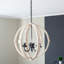 Lustre en bois 6 lumières
