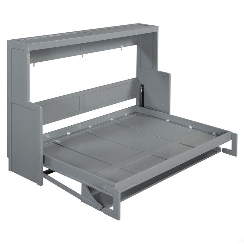 Lit escamotable double, Gris