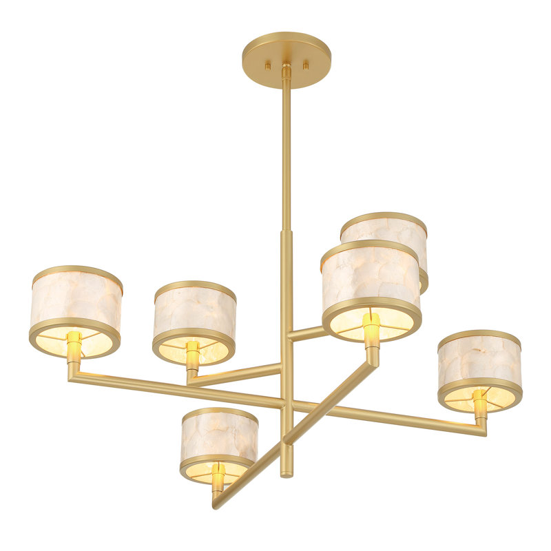 Lustre 6 lumières en or filé Mariquita par Breegan Jane