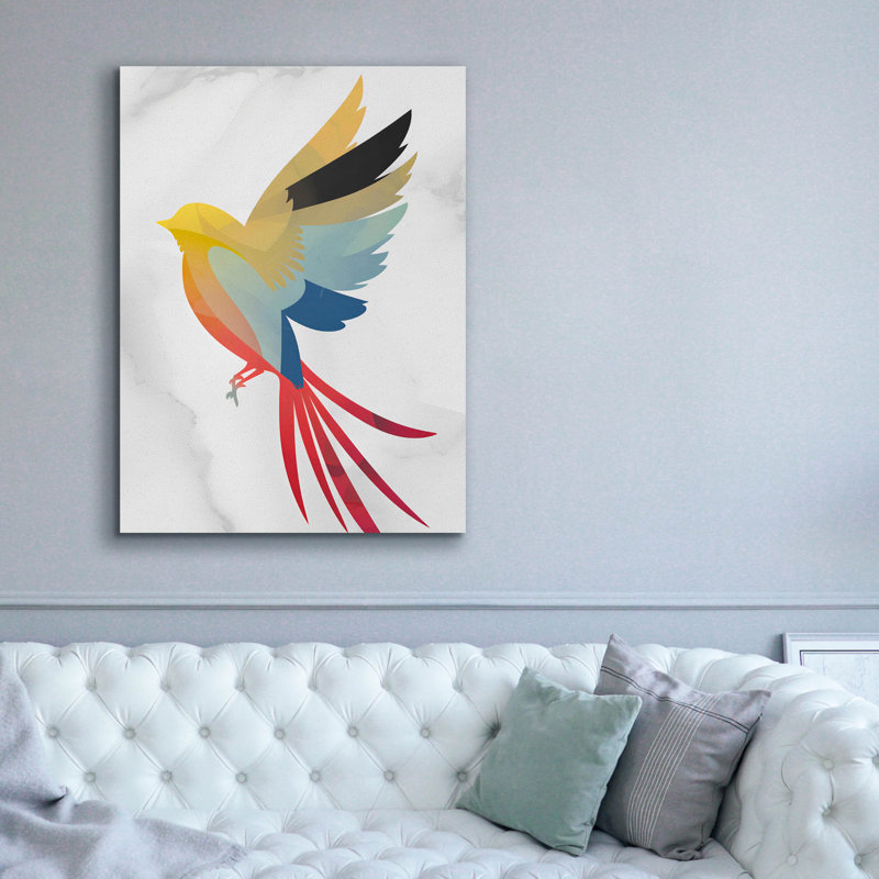 «Epic Graffiti», oiseau coloré par Andreas Magnusson, art mural 18 po x 26 po, H 54 po x l 40 po x P 1,5 po