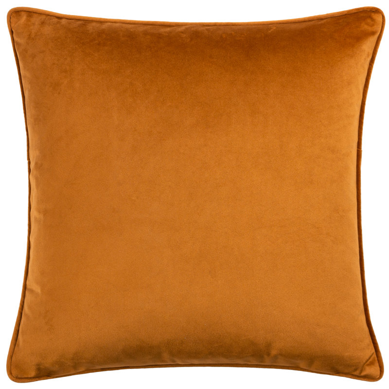 Malans Geometric Orange Square Cushion, Bronze