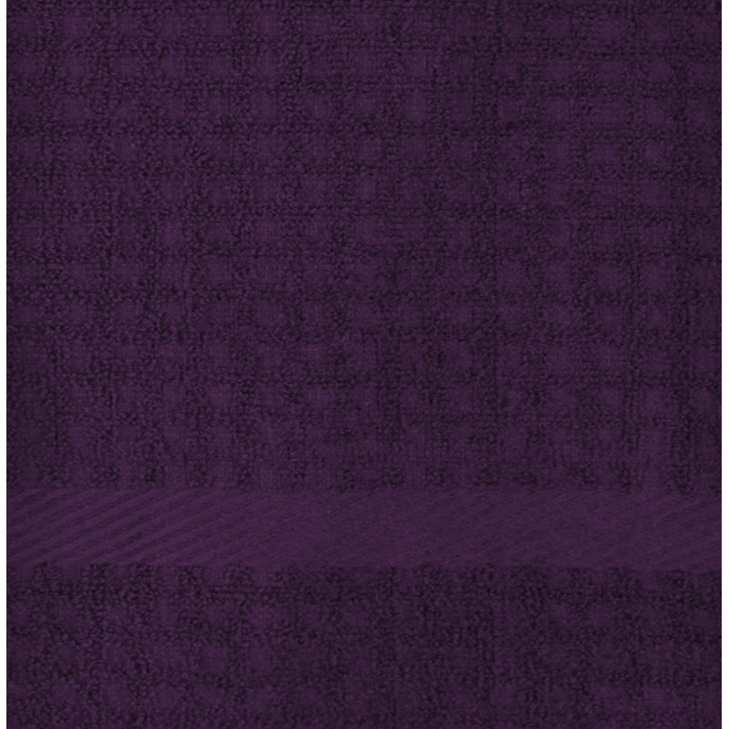 Annistyn Cotton Waffle Dish Cloth Kitchen Towel, Eggplant