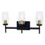 Luminaire mural pour salle de bain moderne et Mid-Century en verre transparent Legault-74540521