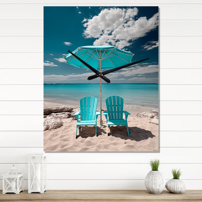 Beach Sandy Escape Chairs - Nautical & Beach Wall Clock