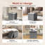37.5cm Wide Square Solid Colour Ottoman with Storage-61727584