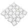 Bianco Dolomite Gridwork 12 in. x 12 in. Polished Marble Mosaic Tile