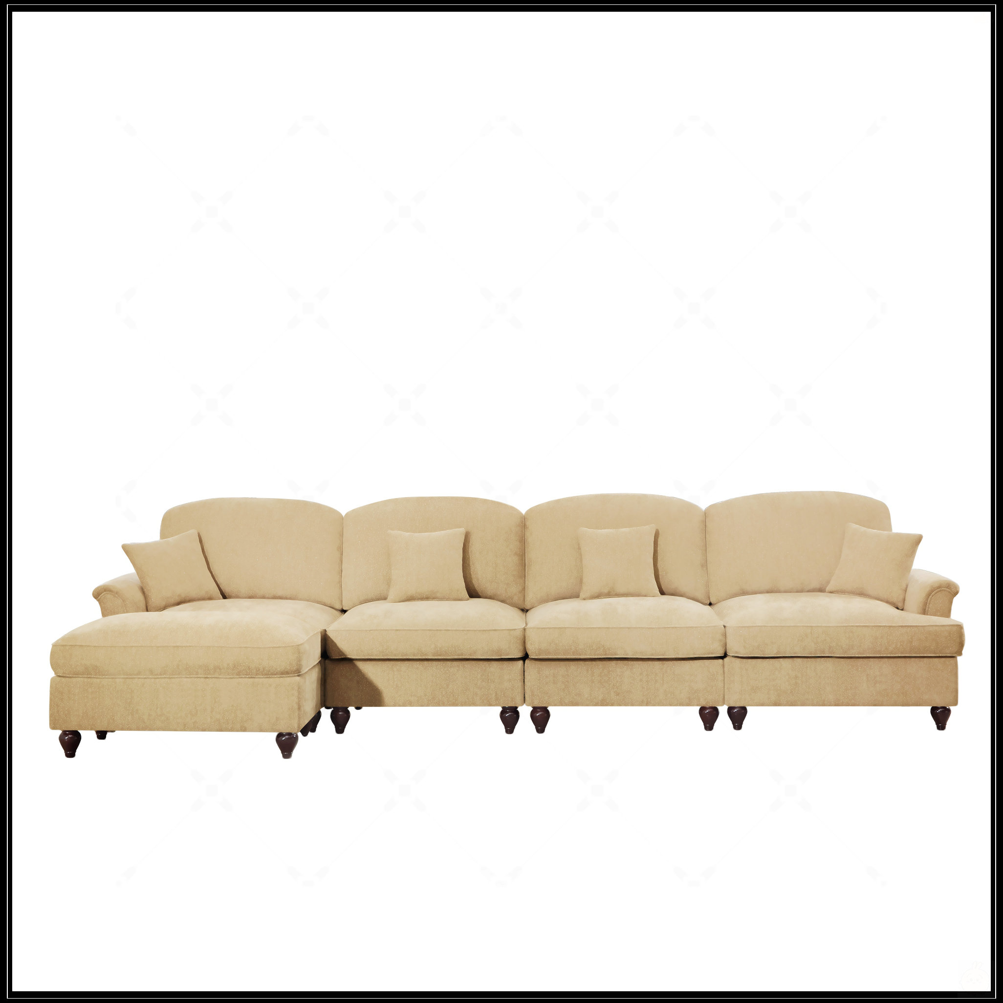 Red Barrel Studio® Classic Modular L Shaped Sectional Couch With Flared ...