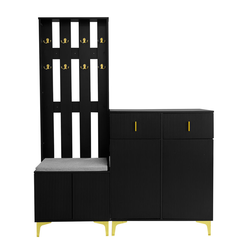 Hall Tree 60.5cm Wide, Black