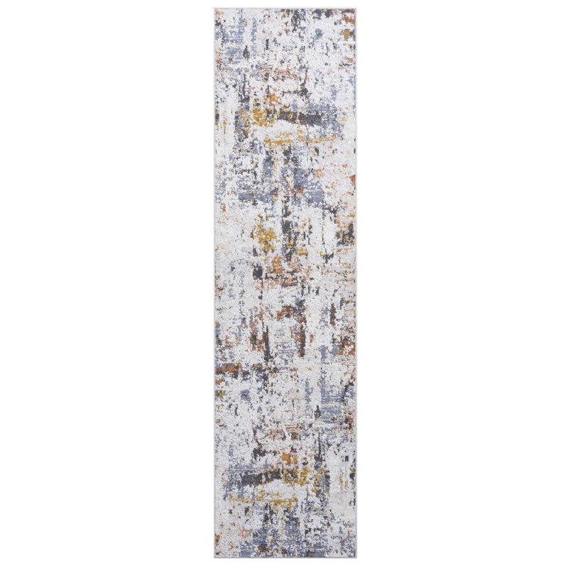 2x8 /navy Area Rug - Non-shedding, Stain , Ideal For Nursery, Dorm Room, Eat-in Kitchen Abstract Bedroom, Dining Room Decoration