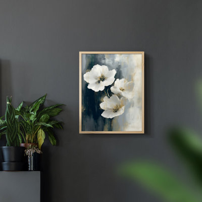 Série FLORAL dxviii - reproduction encadrée de qualité supérieure - prête à être accrochée - aucun clou requis