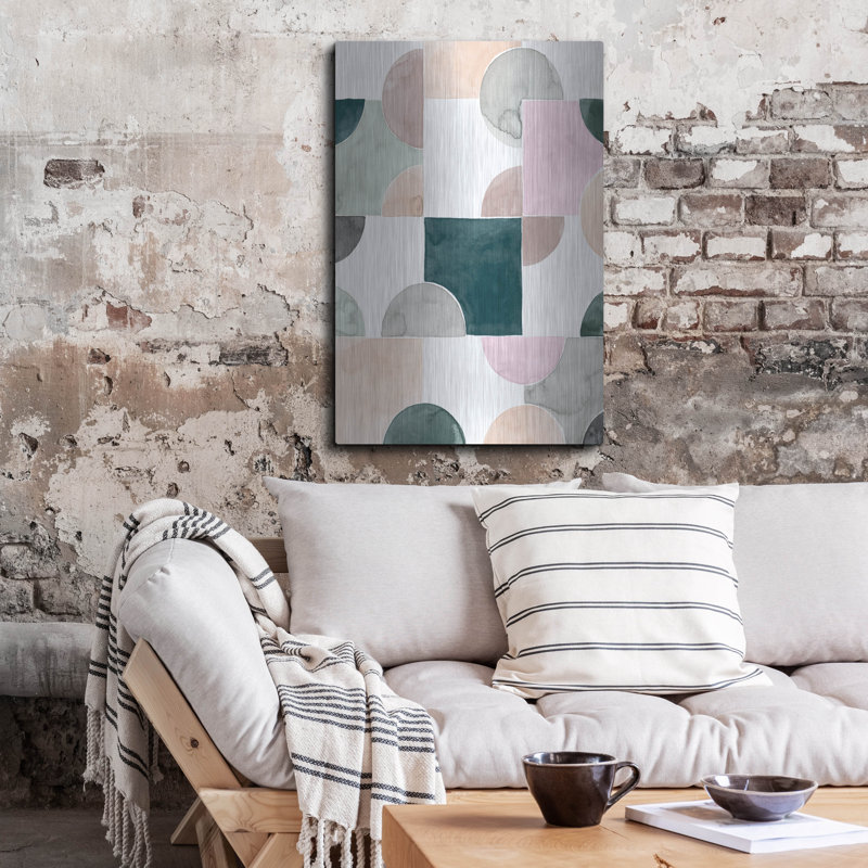 «Mute Mystery I» par Grace Popp, verre d'art mural en métal, H 36 po x l 24 po
