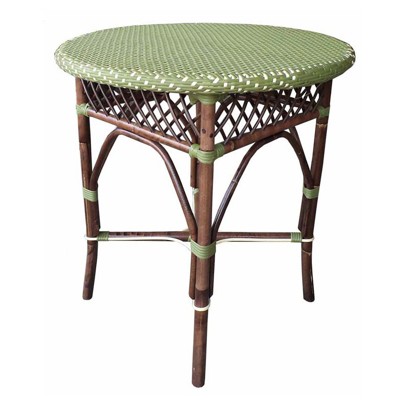 Table de bar en verre Minturn, Vert