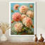 Dahlia rose rose vert été - décoration murale Dahlia-495130262-495130261