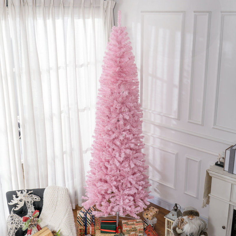 Sapin de Noël artificiel rose 8 'Tall