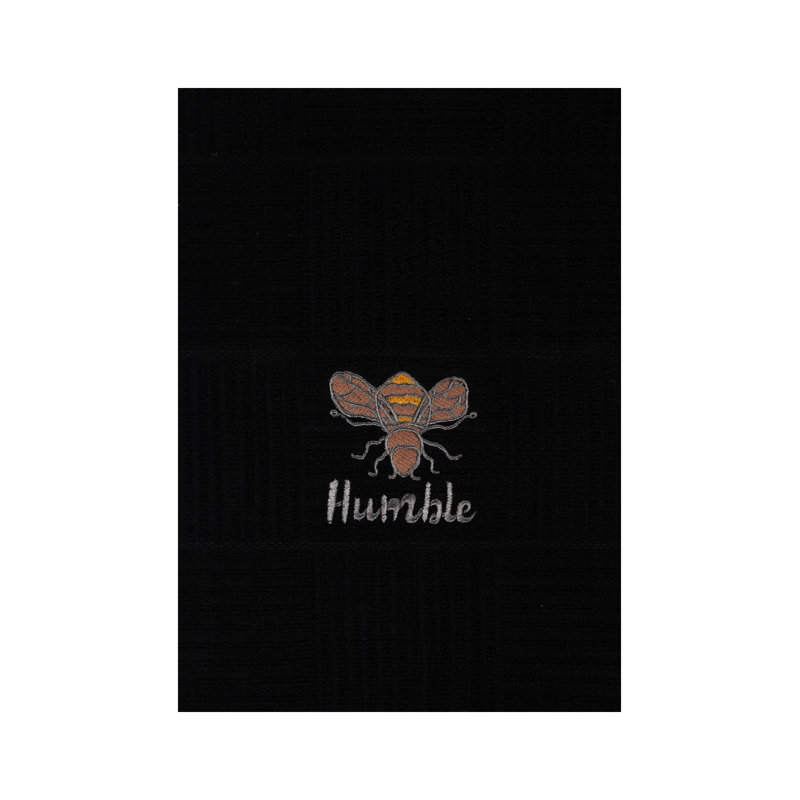 Cotton Jacquard Tea Towel Kitchen Towel, Black