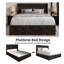 PLATE-FORME D'ARGENT PLEINE GRANDEZ LE LIT DE RANGEMENT EN VELOURS BRUN-993637092-993637095