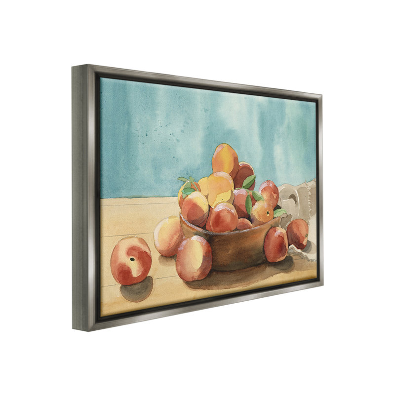 "Traditional Apple Paint" par Alicia Longley sur toile, Cadre flottant gris lustré, H 17 po x l 21 po