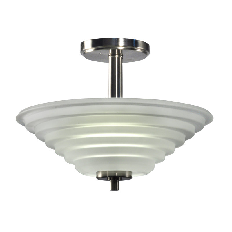 Soloman Glass Semi Flush Mount
