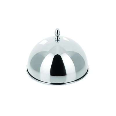 Menu & Banquet Cloche with Knob for Under Plate 8.66" - 12 Pieces - Stainless Steel