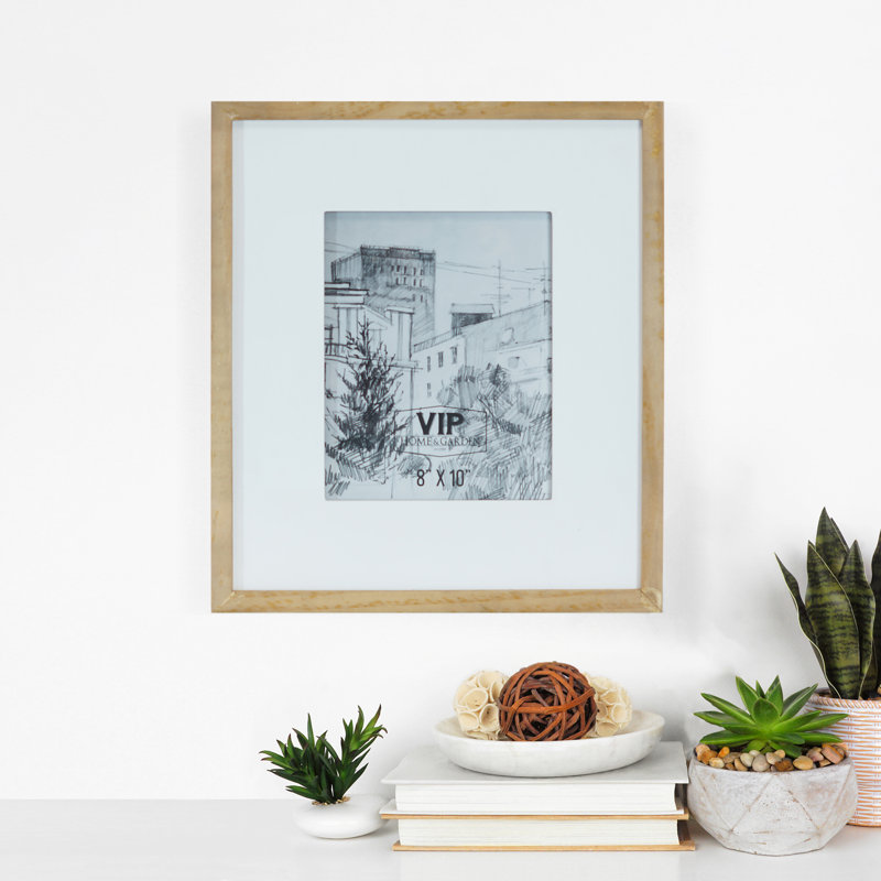 Cadre photo simple en bois blanc 8 "x 10" Chair