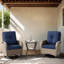 Chaises pivotantes d'extérieur avec coussins 3 pièces Maximos-710538225-710538223
