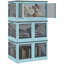 3 bacs de rangement empilables avec couvercles, roues, pliables, 18 gallons-115800128