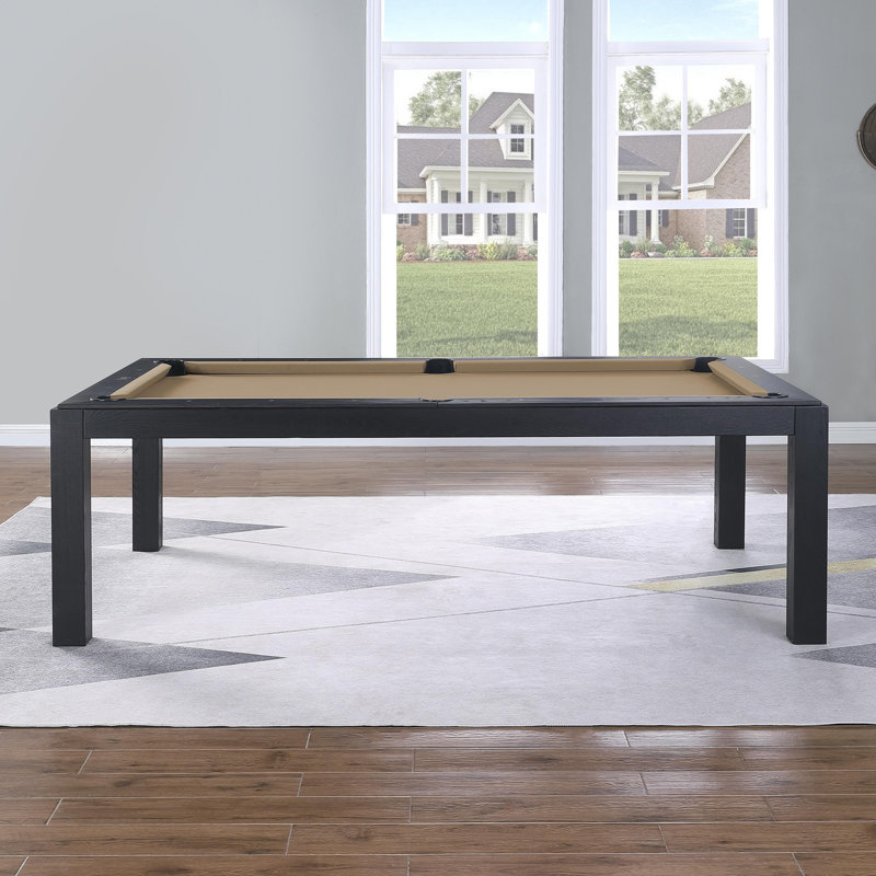 Table de billard Ashmont, 8 pi, Noir rétro, Chameau