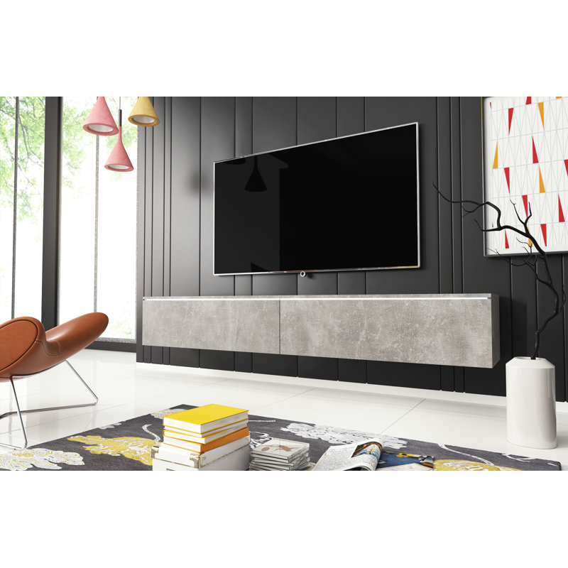 Doyal Floating TV Stand for TVs up to 78", Concrete