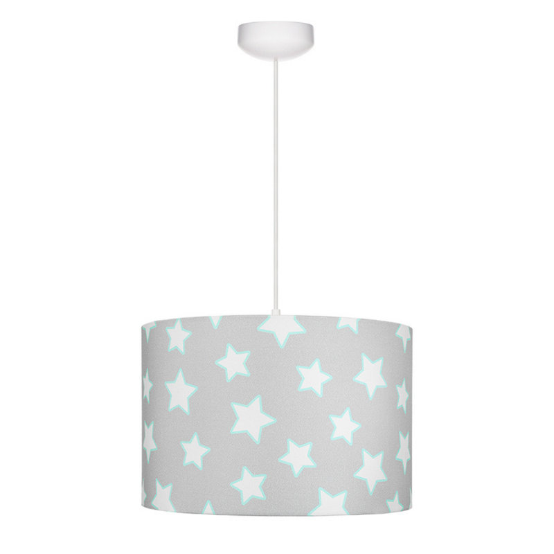 Adrastus 1 - Light White Drum Pendant, Grey