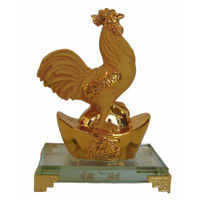 Figurine coq avec gros lingot