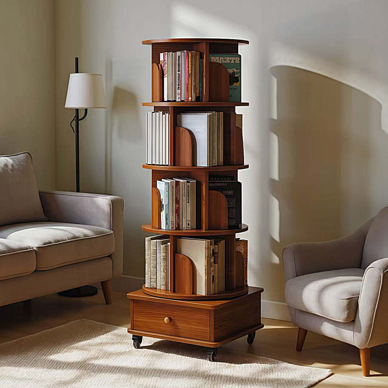 Bibliothèque rotative, Noyer brun