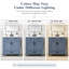 Meuble-lavabo de 30 po avec lavabo en céramique, structure en bois massif, portes à fermeture douce et grand rangement, style rétro bleu - bleu-1393312347-1393312357