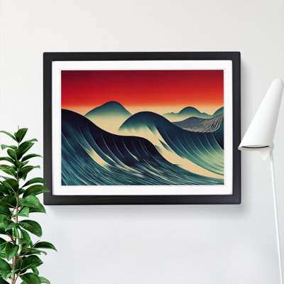 XH1022-6456X Ocean Wave Painted Vol.2 Abstract - Single Picture Frame Print