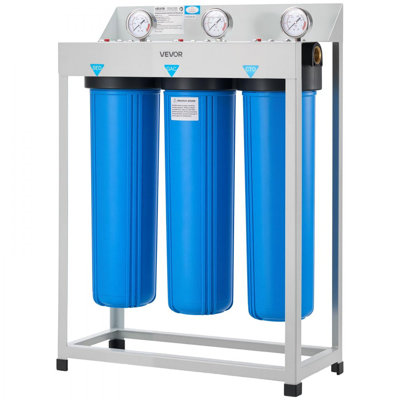 3-Stage Whole House Water Filter System 4.5"x20" GAC Reduce Chlorine Odor