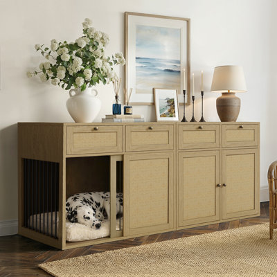 Ensemble de meubles de caisse pour chien de ferme 2 pièces avec armoire de rangement Gianna